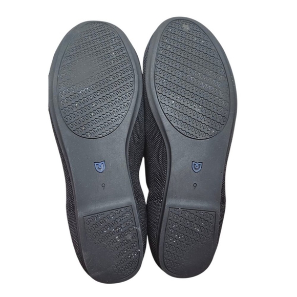 Rothy’s The Flat Black Blue Trim Women’s Size W9EU 40 Washable Knit Ballet Shoes - Picture 11 of 13